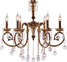 Kandil 70104714 six arms chandelier with highest standards of safety and durability in electrical and mechanical components - golden