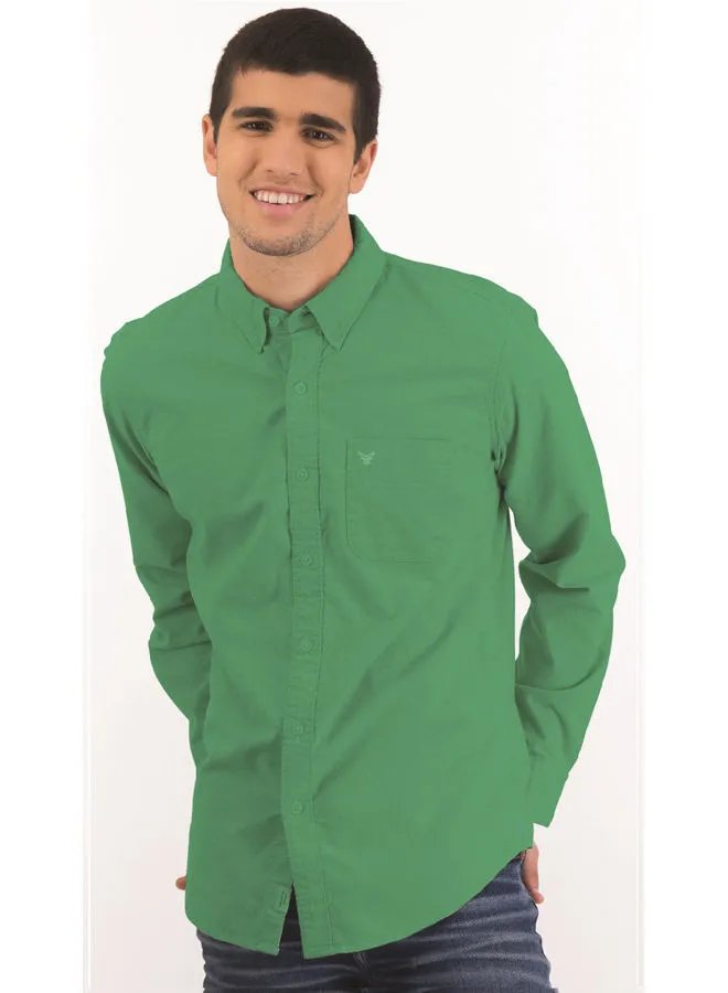 Coup Coup Basic Shirt For Men - Regular Fit - Green