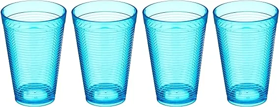 Generic Plastic Cups Of Strong Material With BPA Free Set Of Four Pieces - Blue