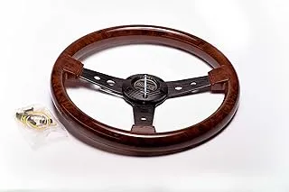 Generic Sparco ceramics universal racing steering wheel, with horn button for car - brown