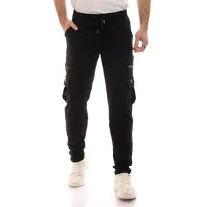 Caesar Elastic Waist With Baggy Sweatpants - Black