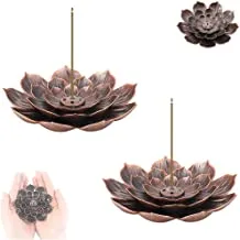 2 Pieces Incense Holder, Ash Catcher, Incense Holder, Lotus Incense Holder, Removable Incense Cones, for Living Room, Office, Yoga, Bedroom