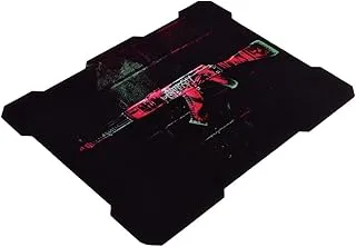 Generic XC-X5 Rubber Rectangle Gaming Mousepad With Shooter Design For Pc 30 * 25 CM - Multi Color