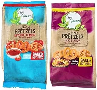 Live Green Pretzel 180 Gm bundle (Ketchup & BBQ)