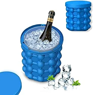 bilAnca Ice Cube Maker Bucket Space Saving Silicone 2 in 1 Mould Container Box Round Portable لمشروبات كوكتيل ويسكي المجمدة القابلة لإعادة الاستخدام وخالية من BPA (1)