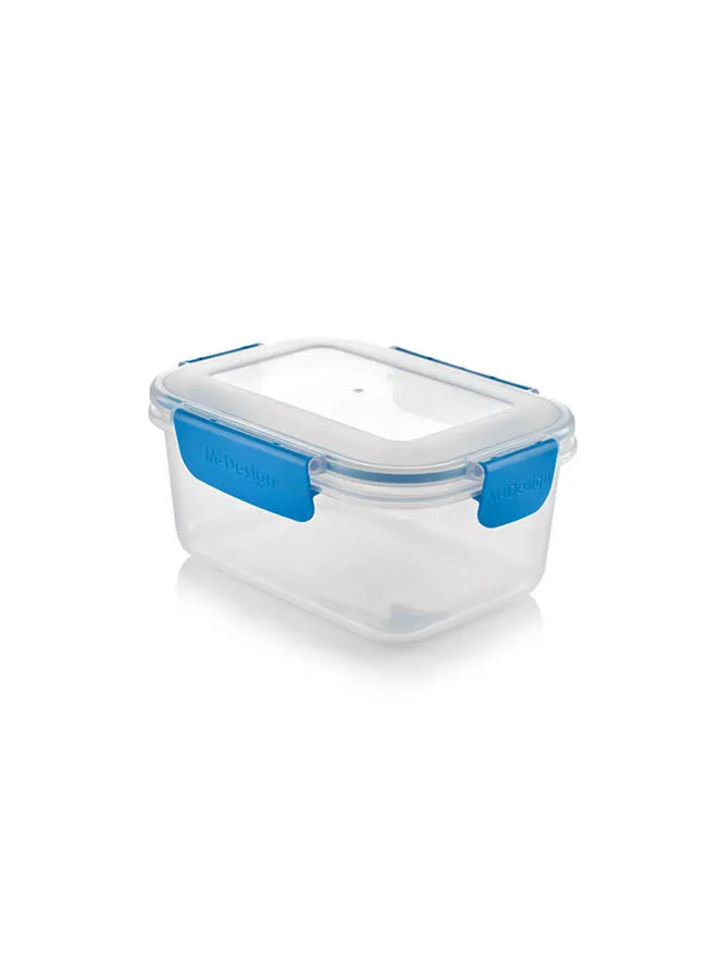 m-design 1.1L Food Container Clear with Blue Clips