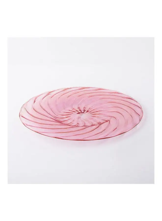 ricrac Rambassy  Hand Blown Glass Swirl Serving Plate