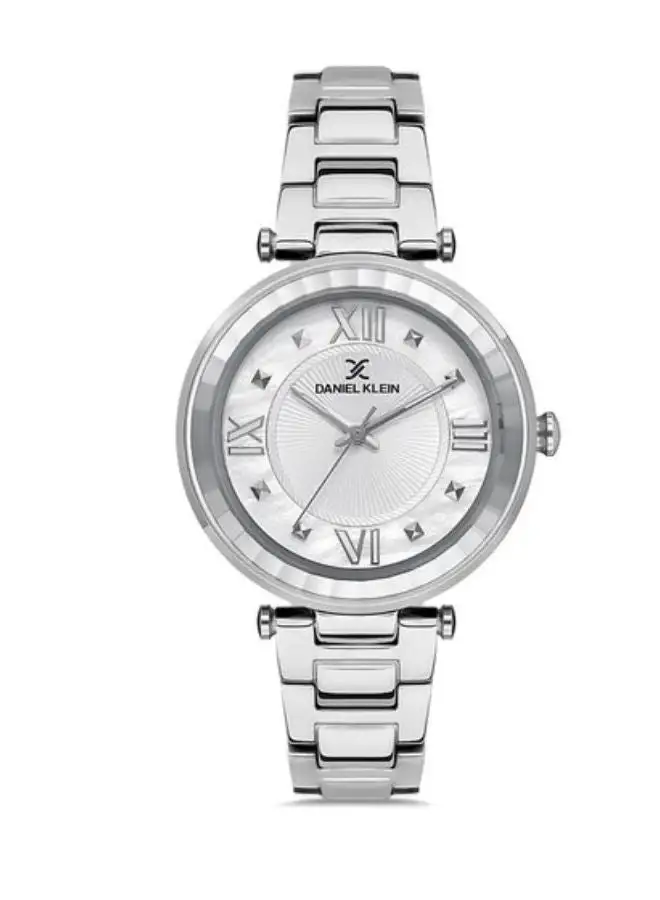 DANIEL KLEIN Stainless Steel daniel_klein women Silver Dial round Analog Wrist Watch DK.1.13231-1