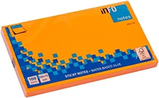 Info 5855-76 spring sticky notes, 125x75 (3x5), 100 sheets, orange