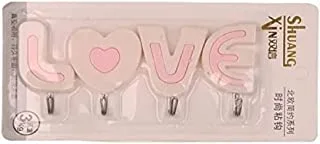 Yasin love sticker 4 * 1 clothes hanger - colors variety