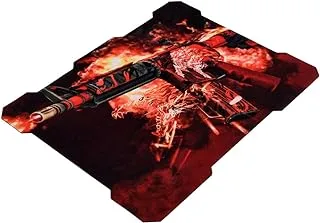 Generic XC-X5 Rubber Rectangle Gaming Mousepad With Shooter Design For Pc 30 * 25 CM - Multi Color