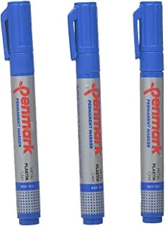 Penmark HS-406 High Quality Metallic Permanent Pen Set Of 3 Pcs. - Blue