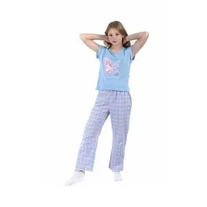 Junior High Quality Cotton Blend And Comfy   Kids Pajama Set 