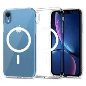 For IPhone XR (6.1 INCH) Electroplating Shockproof Magsafe Case (Transparent)