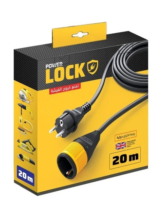 Power Lock Extension Cord Lock 16 Amp 250V Black 20meter