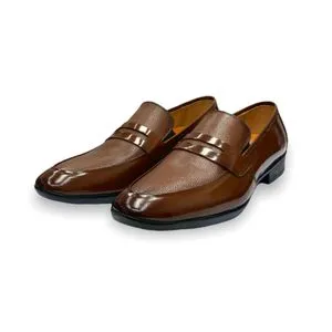 Squadra Genuine Leather Slip On Classic Shoes For Men - Brown