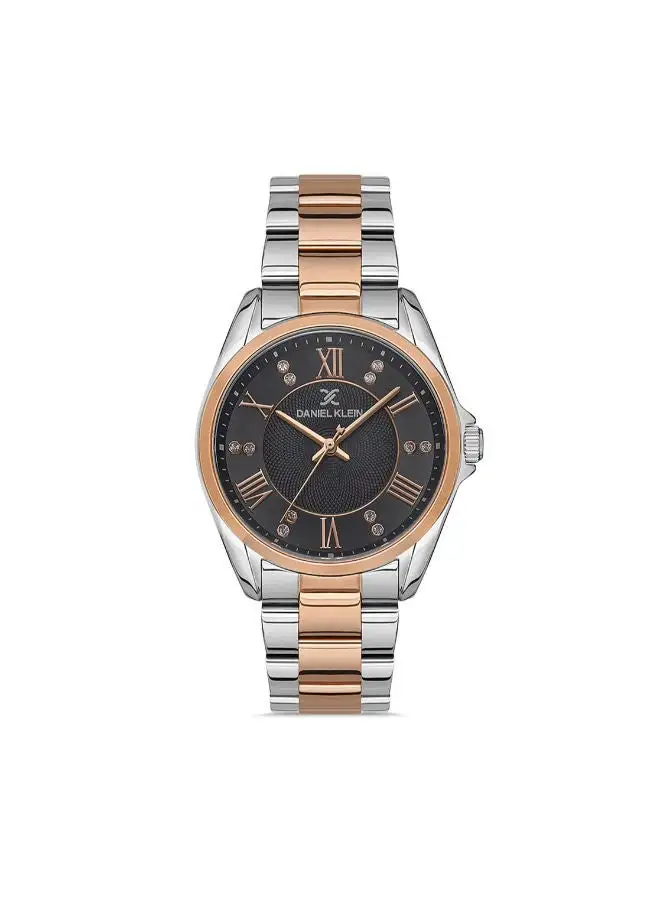 DANIEL KLEIN Stainless Steel daniel_klein women Black Dial round Analog Wrist Watch DK.1.13242-6