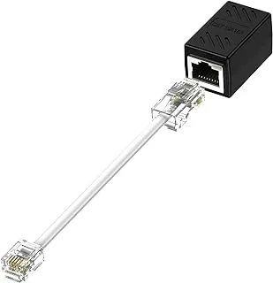 RJ45 Female to RJ11 Male Adapter, Ethernet to Phone Line RJ45 8P8C Female to RJ11 6P4C Male Converter Adapter Cable