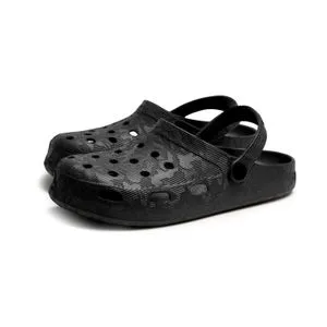 Glasgow Plus Perforated Clogs For Youth  - Black