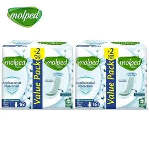 Molped Maxi EXTRA LONG Antibacterial , 16*2 Pads