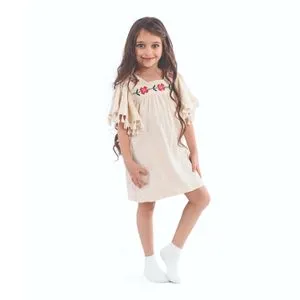 Junior High Quality Cotton Blend And Comfy   Printed Dress