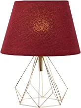 Nagafa Shop, Bruno Tdrg-1 High Quality, Modern Design Table Lamp For Living Room, Bedroom, Or Hall - Dark Red Gold