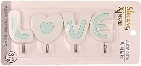 Yasin love sticker 4 * 1 clothes hanger - colors variety