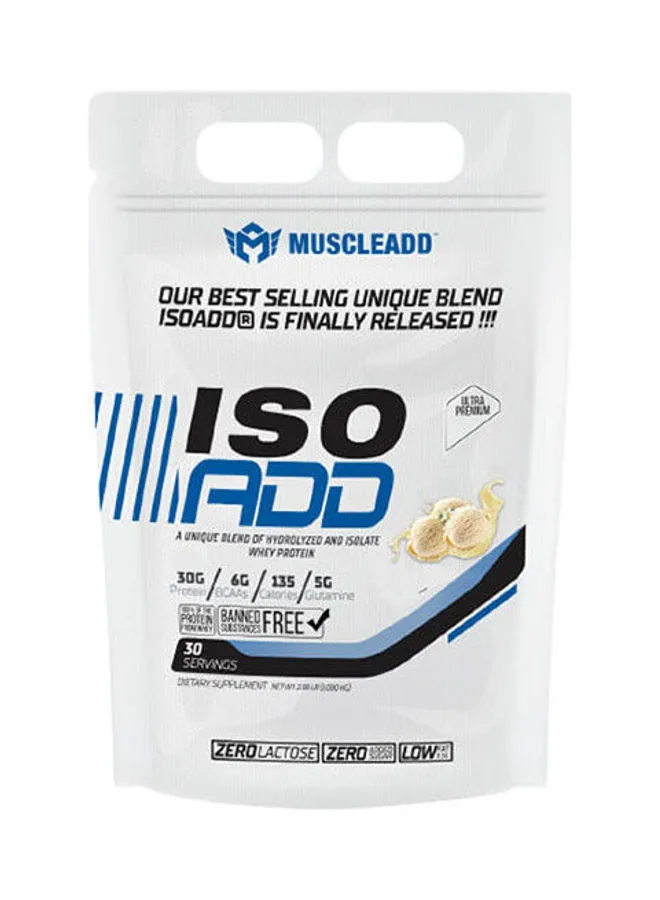 MUSCLEADD Muscle Add Iso Add - 30Serv. -1050 Gram - Vanilla Ice Cream