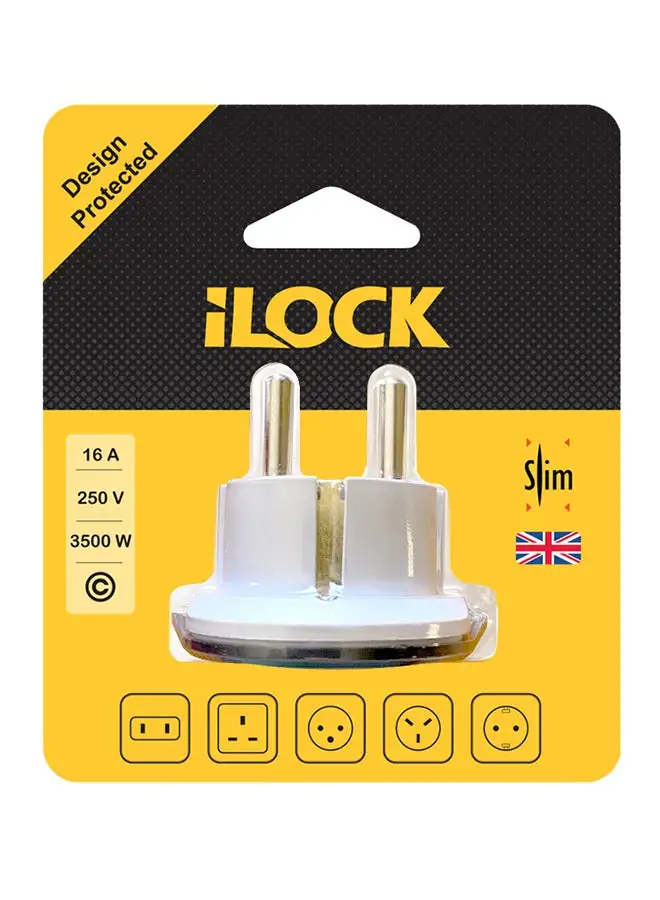 iLOCK Travel Plug Adapter Converter Multicolour