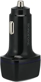 BOROFONE BZ14 Max dual port ambient light car charger set Type-C - Black