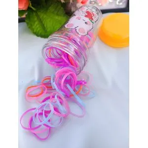 Rubber Elastic Water Resistant Mini Hair Ties - 120 Pcs