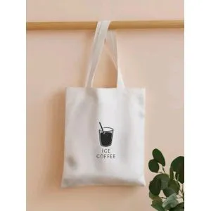 Fashion Letter Graphic Canvas Tote Bag-2304