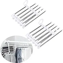 Generic Polly Online Stainless Steel Pants Hangers Trousers Rack Closet Hangers Jeans Clothes Organizer Folding Storage Rack Trousers Hangers Space Saving 2PCS