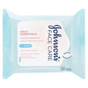 Johnson's Daily Essentials Moisturising Facial Cleansing Wipes - 25 Pack