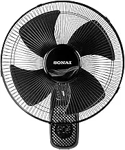 Sonai Wall Fan 16 With Remote, 3 Speed Settings, Timer Up To 7.5hours, 60 Watt– MAR -1622