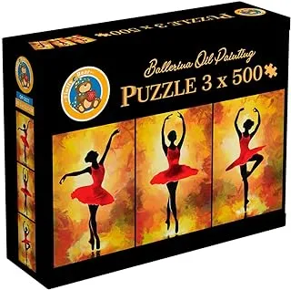 Fluffy Bear Op-5031 Oil Painting Ballerina 3X500 Pieces-Puzzle It'S Fun Activity To Do Alone Or In A Group - Multi Colour