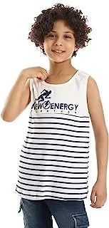 CAESAR Boys Boys Stripped Sportive Tank Top Boys Stripped Sportive Tank Top