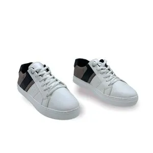 Hammer Faux Leather Sneakers For Men - White