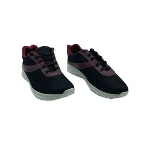 Hammer Suede Lace Up Sneakers For Men - Black & Burgundy