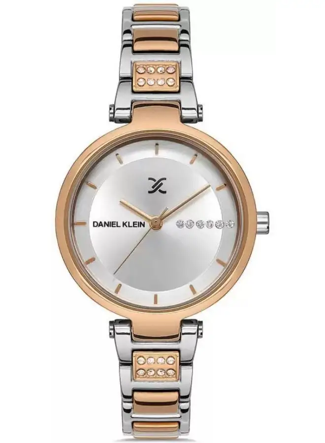 DANIEL KLEIN Stainless Steel daniel_klein women Silver Dial round Analog Wrist Watch DK.1.13206-5