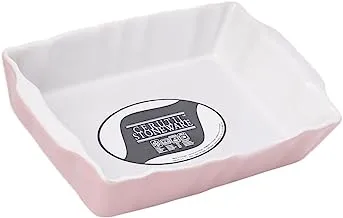 CERUTIL Stoneware Gallery Rectangular Roaster Oven Dish Medium 1.20 Liters Pink, MADE IN PT