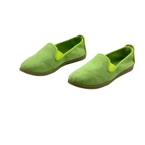 Squadra Canvas Comfortable Loafers For Women - Lime Green