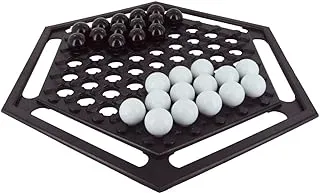 Abalone kick out classic game for 7 years and above, brain board game (black/white)