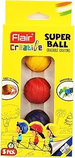 ERASABLE SUPER PEBBLE CRAYONS 6N FA8036-ASSORTED