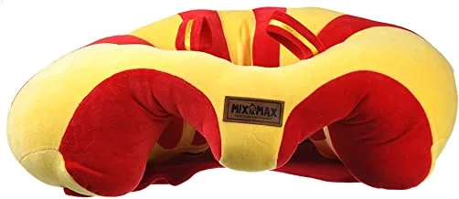 Mix & Max Microfiber Baby Sitting Pillow For Unisex-Yellow&Red-53*66*19cm