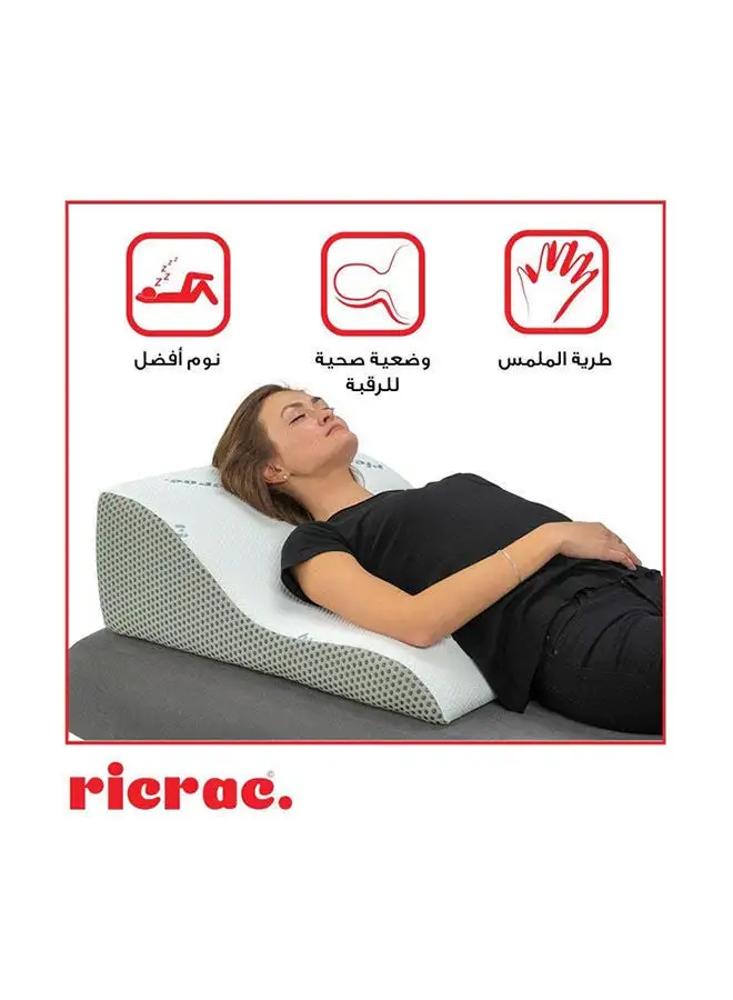 ricrac Acid Reflux Wedge Pillow  Rabbies Logo Memory Foam