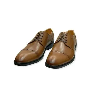 Squadra Leather Lace Up Oxford Shoes For Men- Brown