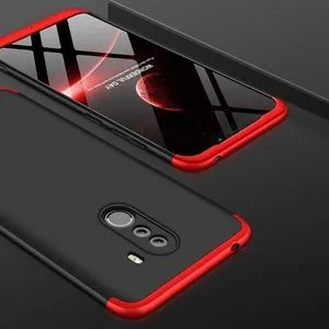 Full Protection 360 Cover 3 In 1 For Xiaomi POCOPHONE  F1 - Black/Red