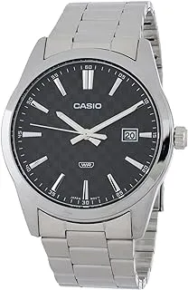 Casio Men Watch Analog Date Display Black Dial Stainless Steel Band MTP-VD03D-1AUDF