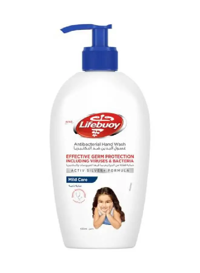 Lifebuoy Mild Care Antibacterial Handwash Made with Activ Silver Formula effective germ protection  Promo Multicolour 450ml